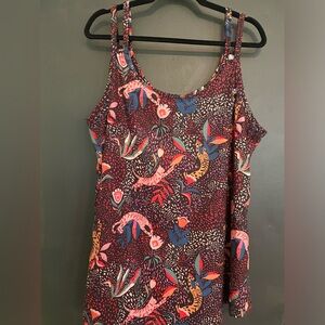 Cat & Plant print swing tank